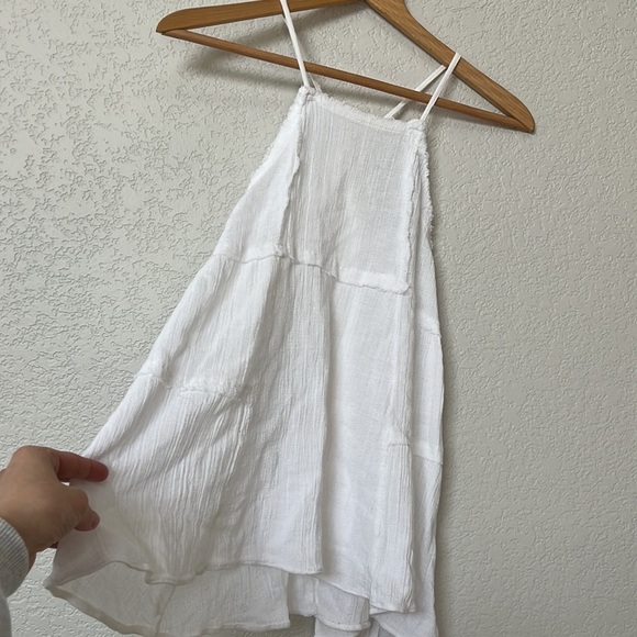 Zara Trafaluc Collection Tank Top Blouse Tiered Flowy White size Extra Small - Picture 2 of 7
